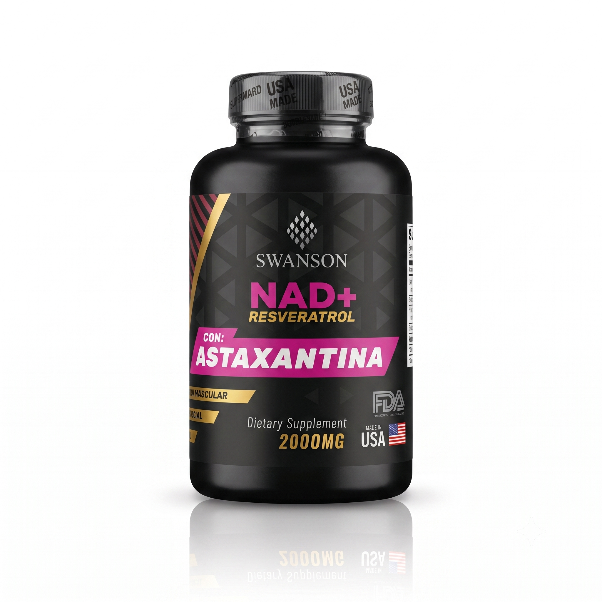 NAD+, RESVERATROL Y ASTAXANTINA
